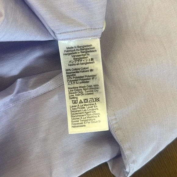 J Crew Slim Bowery Performance Mens Dress Shirt with Spread Collar Slim XL NWOT - Picture 5 of 5